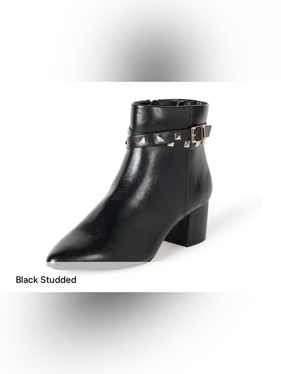 The Drop Shoes - NWT & box The Drop Gold Studded Women's Jessie Black Ankle Boot, 9 1/2
